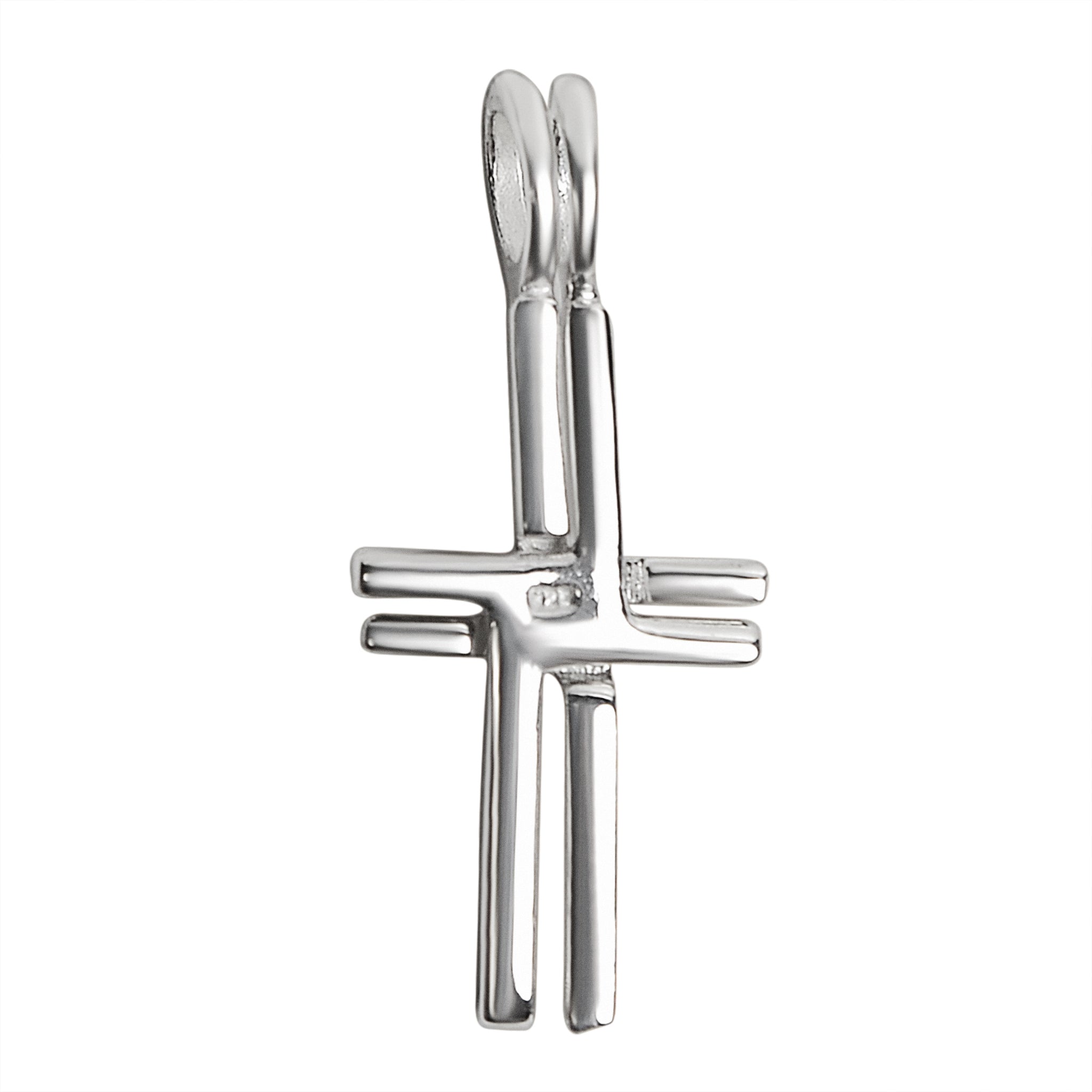 Sterling Silver Double Cross Pendant