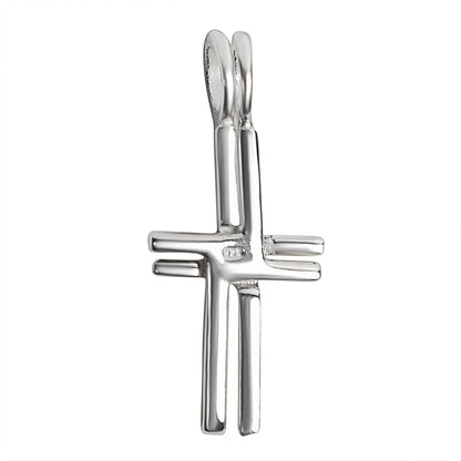 Sterling Silver Double Cross Pendant