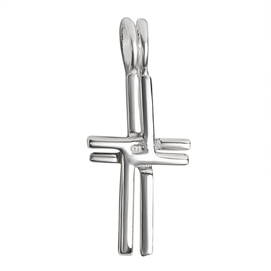Sterling Silver Double Cross Pendant