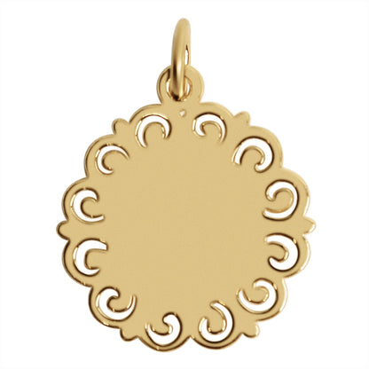 Sterling Silver 18K Gold PVD Coated Gold "Confirmation" Cross Pendant