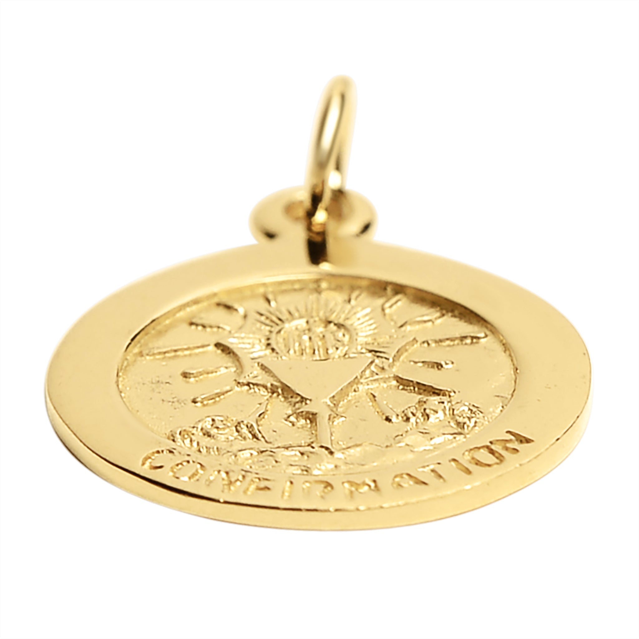 Sterling Silver 18K Gold PVD Coated "Confirmation" Pendant