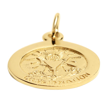 Sterling Silver 18K Gold PVD Coated "Confirmation" Pendant