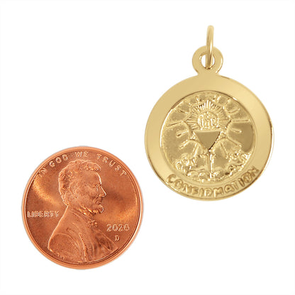 Sterling Silver 18K Gold PVD Coated "Confirmation" Pendant