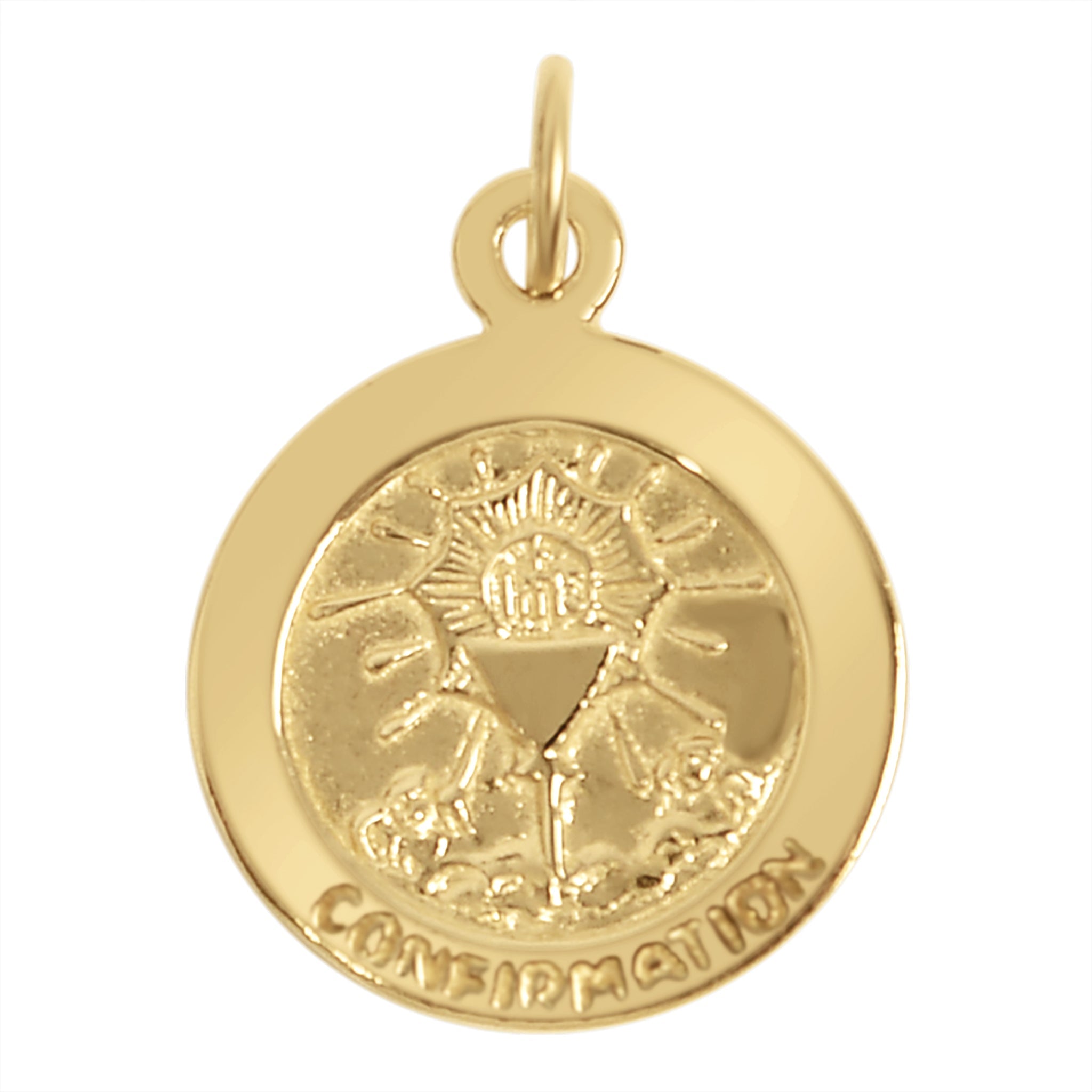 Sterling Silver 18K Gold PVD Coated "Confirmation" Pendant
