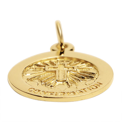Sterling Silver 18K Gold PVD Coated "Confirmation" Cross Pendant