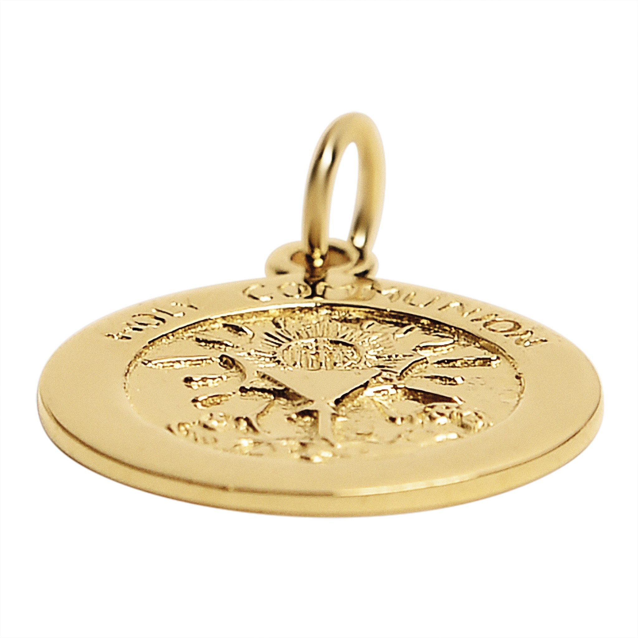 Sterling Silver 18K Gold PVD Coated "Holy Communion" Pendant