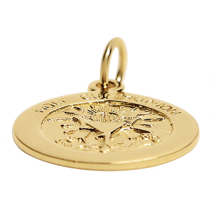 Sterling Silver 18K Gold PVD Coated "Holy Communion" Pendant