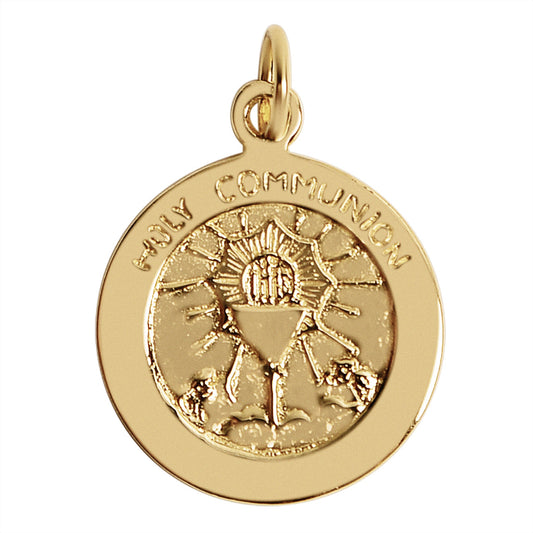 Sterling Silver 18K Gold PVD Coated "Holy Communion" Pendant