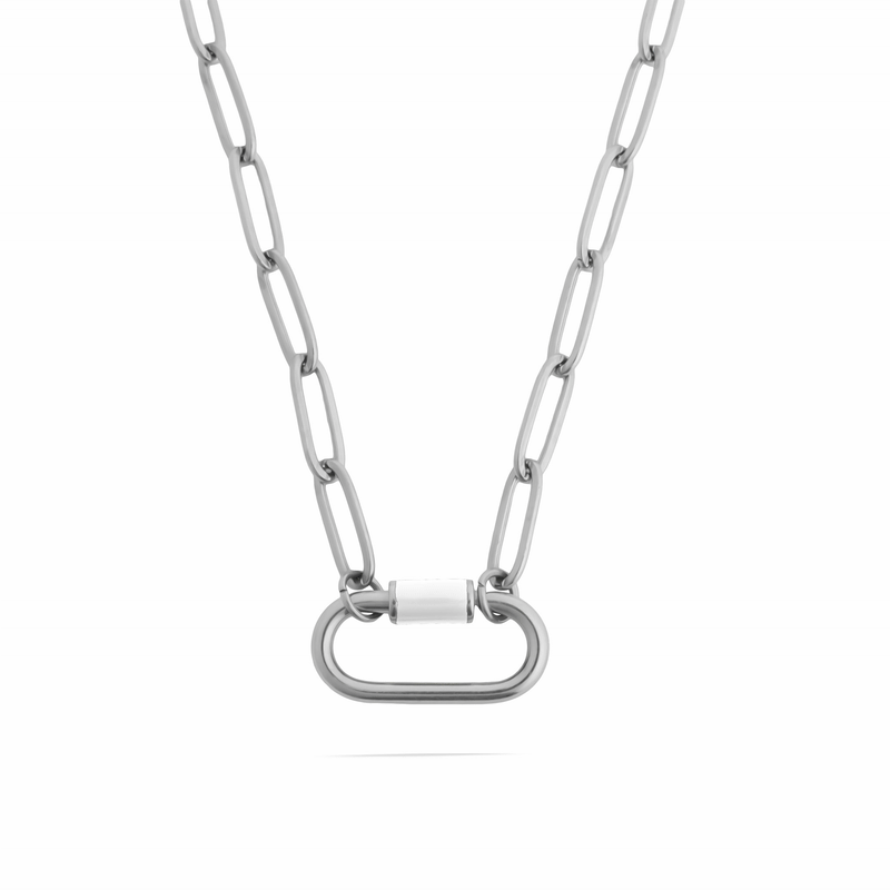 Stainless Steel Colorful Carabiner Necklace
