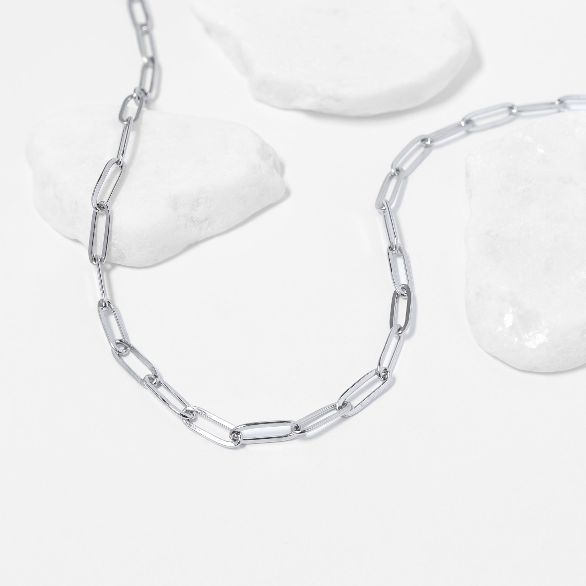 Stainless Steel Paperclip Chain Necklace