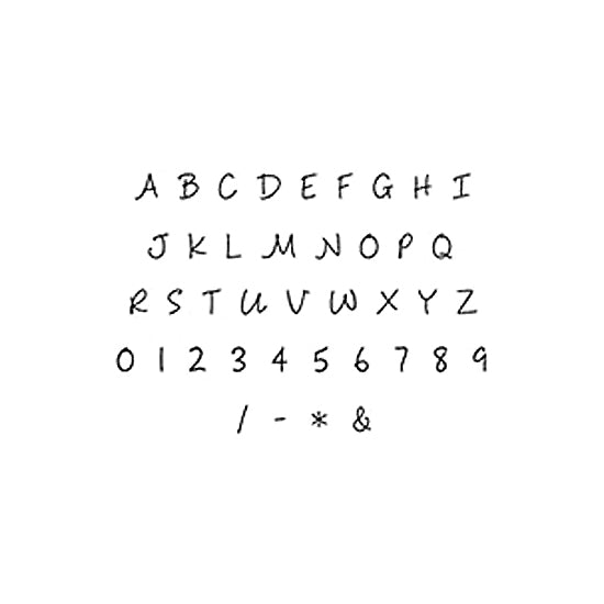 Uppercase Alphabet Stamp Set With Numbers