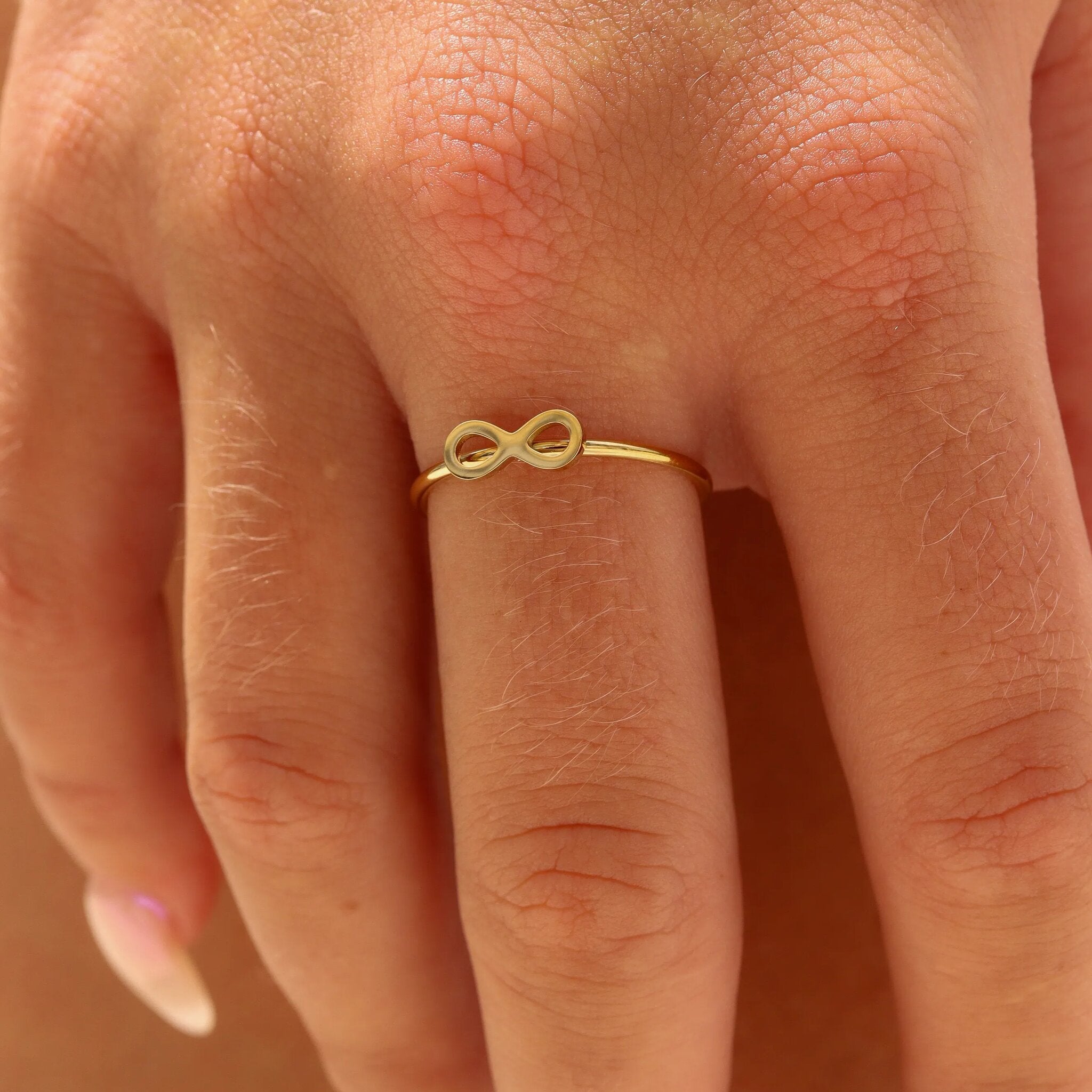 18K Gold PVD Stainless Steel Symbol Stacking Rings