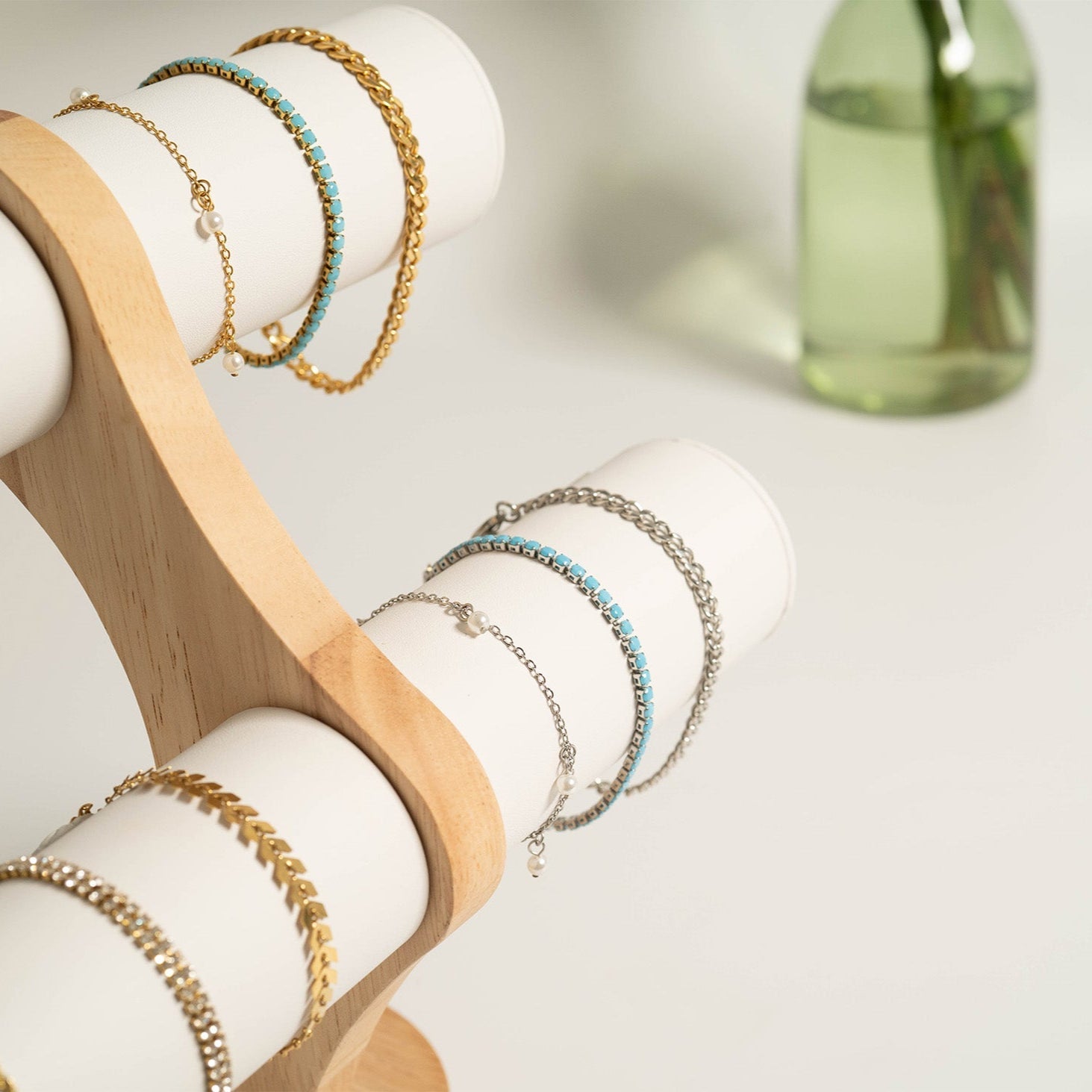 18K Gold PVD Stainless Steel Pearl Anklet
