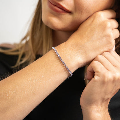 Stainless Steel Birthstone Tennis Chain Bracelet