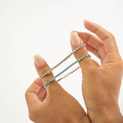 Stainless Steel Birthstone Tennis Chain Bracelet