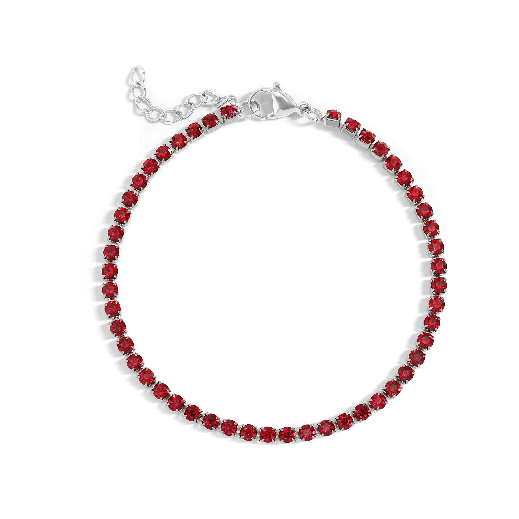 Stainless Steel Birthstone Tennis Chain Bracelet