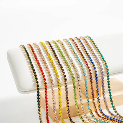 18K Gold PVD Stainless Steel Birthstone Tennis Chain Bracelet