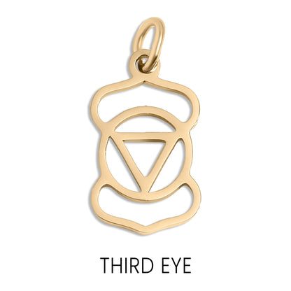 18K Gold PVD Stainless Steel Chakra Charms