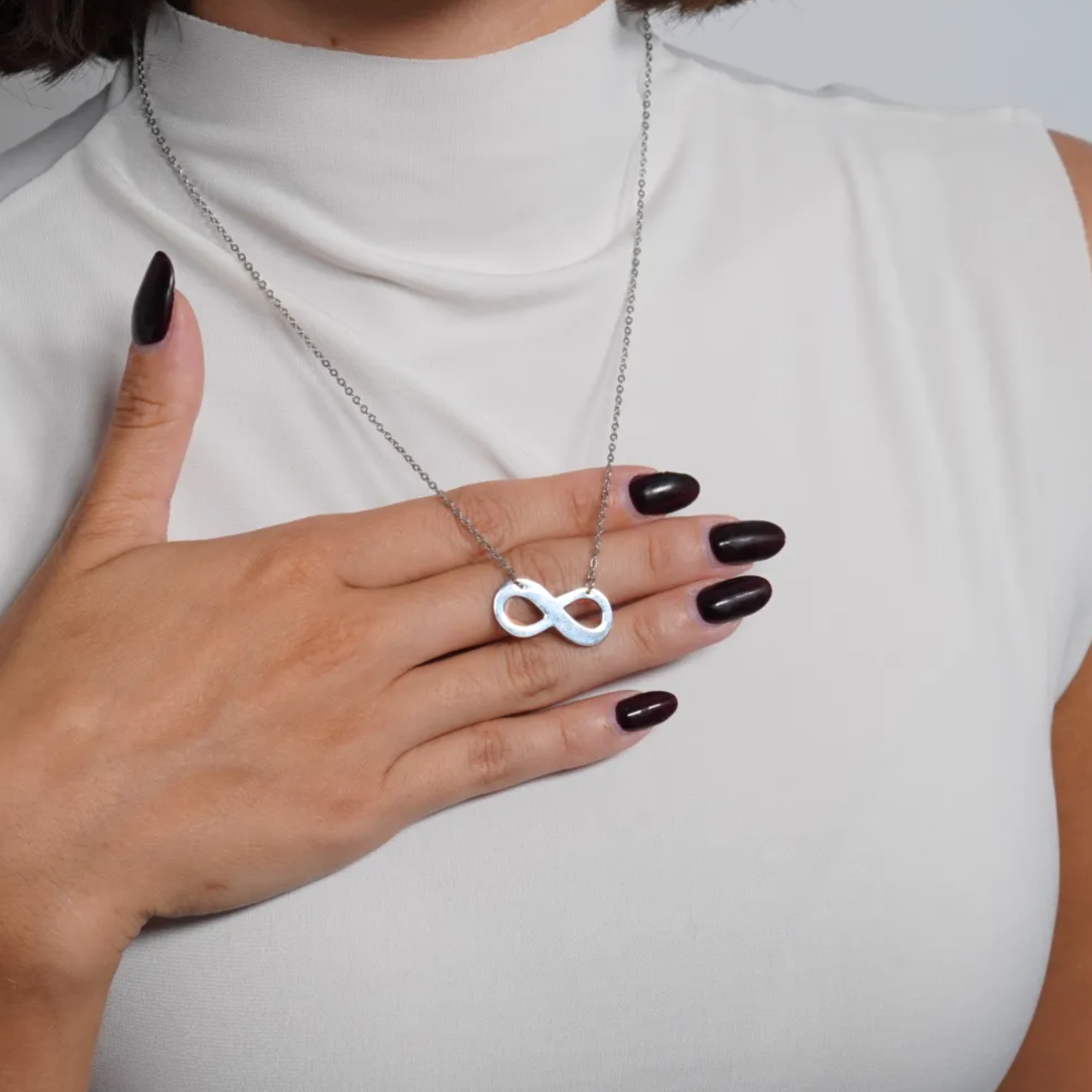 Stainless Steel Blank Infinity Necklace