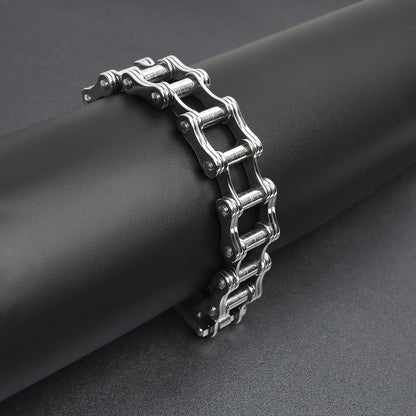 Stainless Steel Bike Chain Bracelet