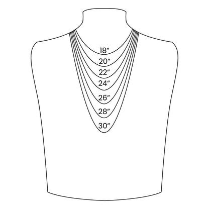 Sterling Silver Platinum Plated Diamond Cut Curb Chain
