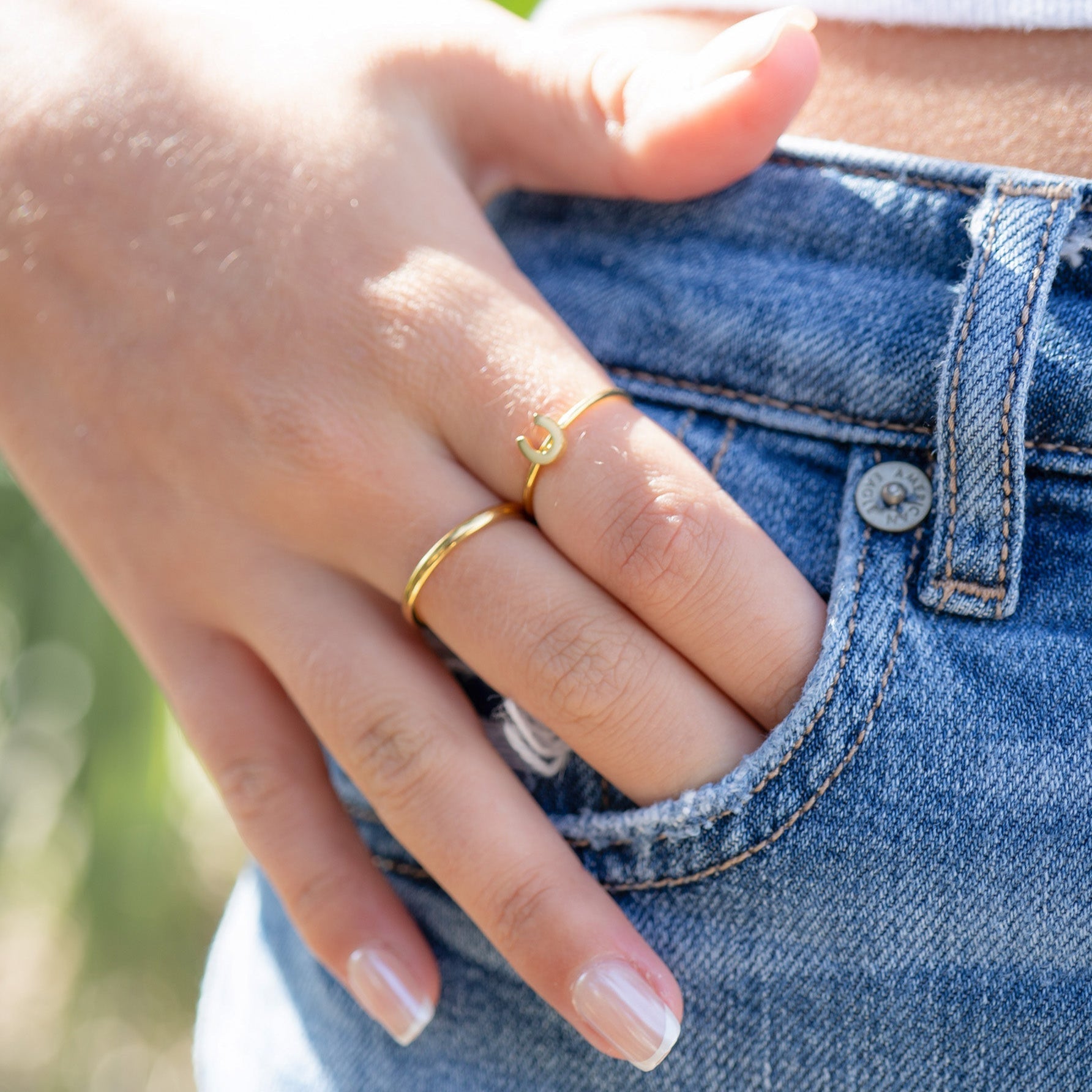 18K Gold PVD Stainless Steel Blank Ring