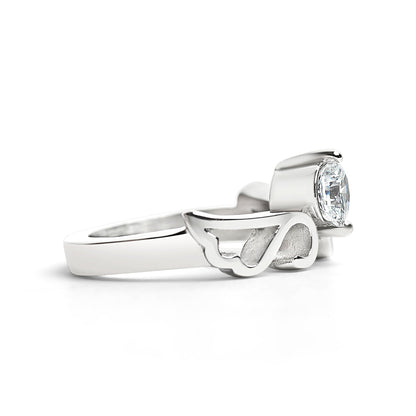 CZ Center Stone Stainless Steel Ring