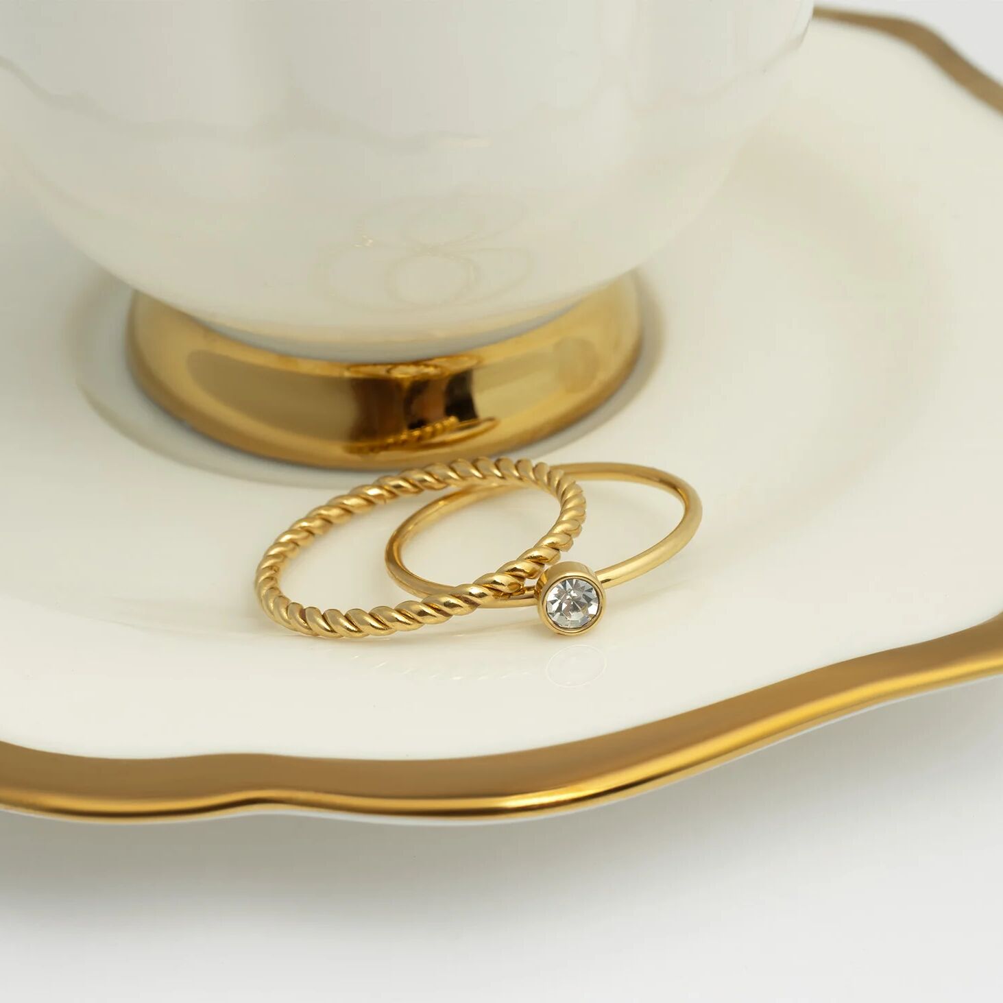14K Gold Filled PLUS Braided Spacer Ring