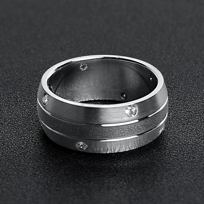 CZ Stones With Highly Polished Stainless Steel Ring