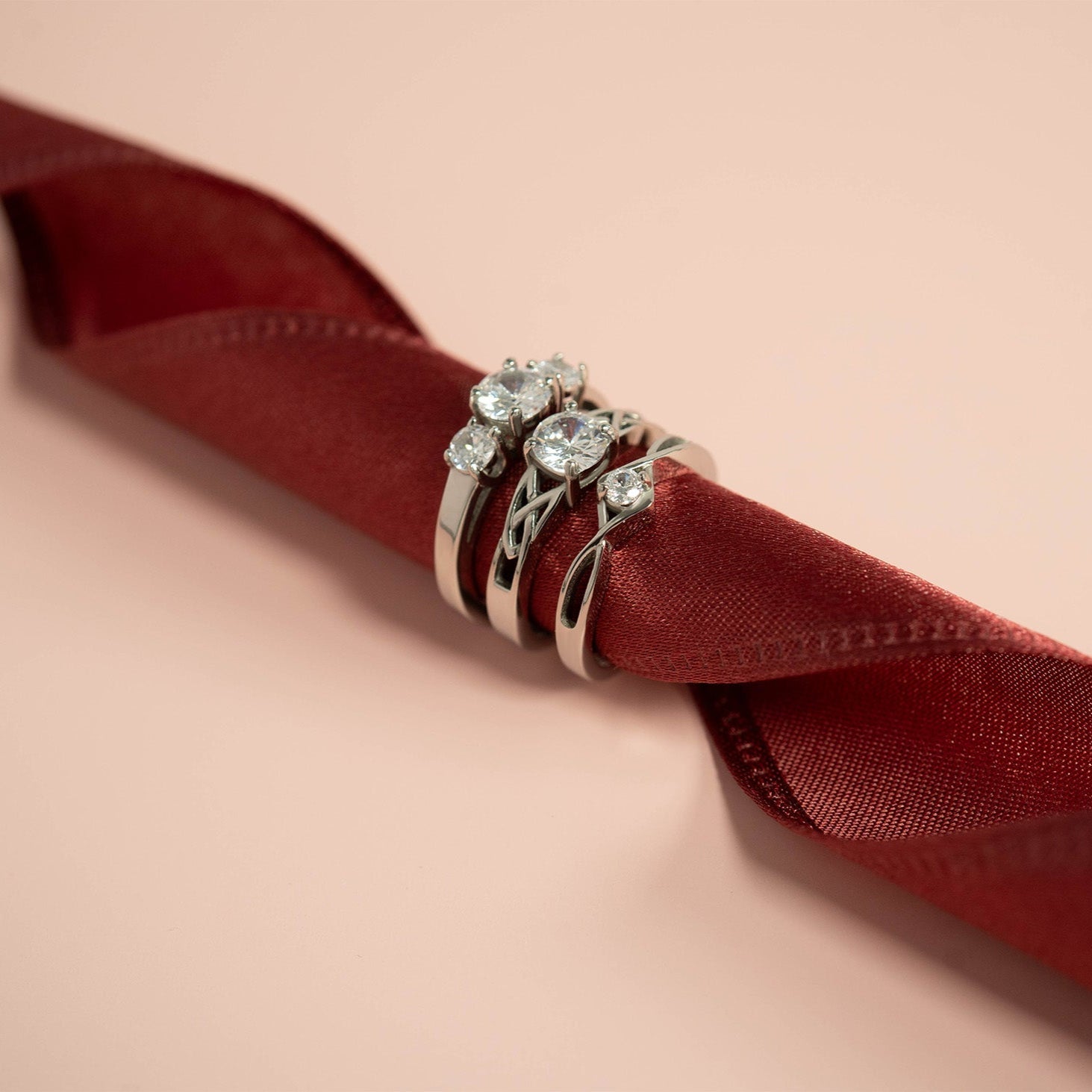 Stainless Steel CZ Accent Birthstone Ring