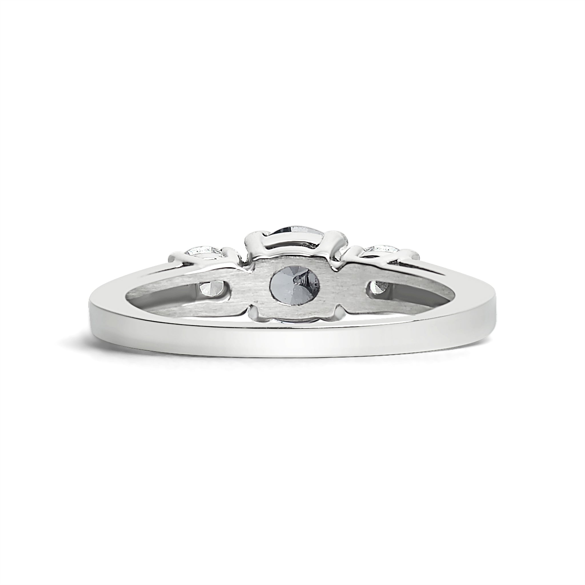 Stainless Steel CZ Accent Birthstone Ring
