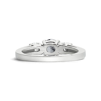 Stainless Steel CZ Accent Birthstone Ring
