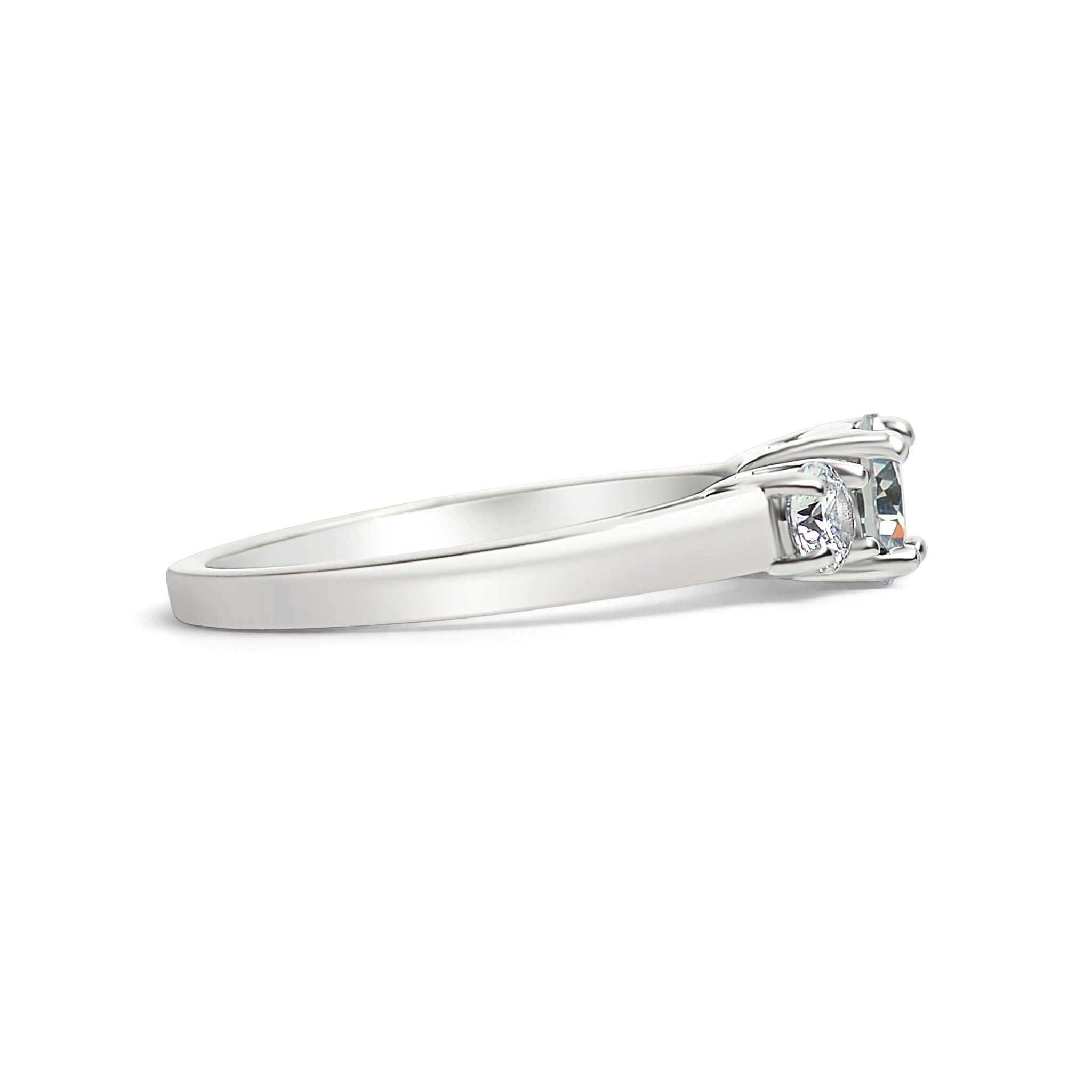 Stainless Steel CZ Accent Birthstone Ring