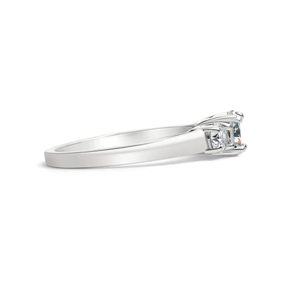 Stainless Steel CZ Accent Birthstone Ring