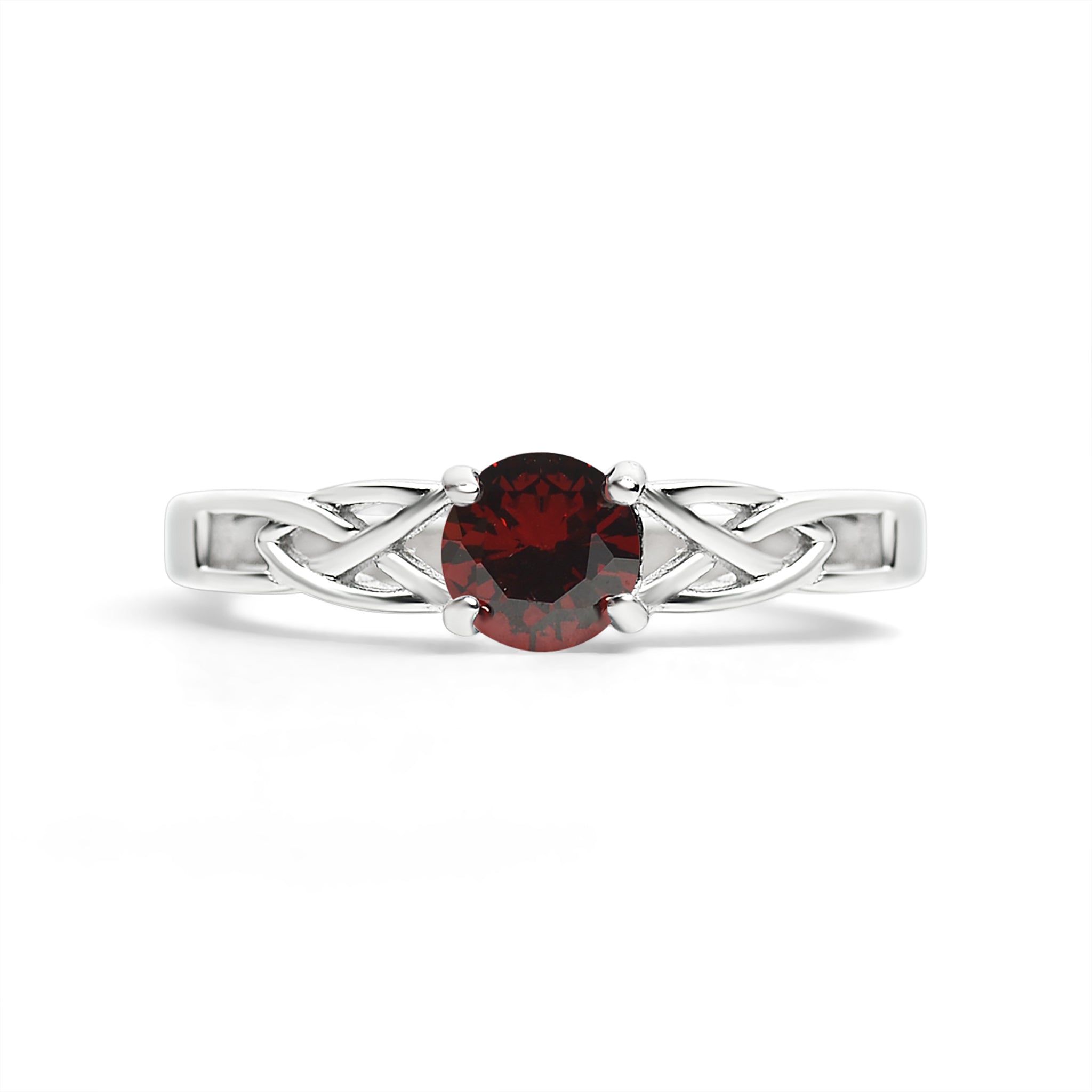 Stainless Steel CZ Stone Celtic Birthstone Ring