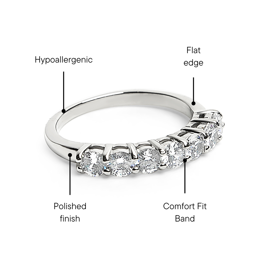 Stainless Steel CZ Ring