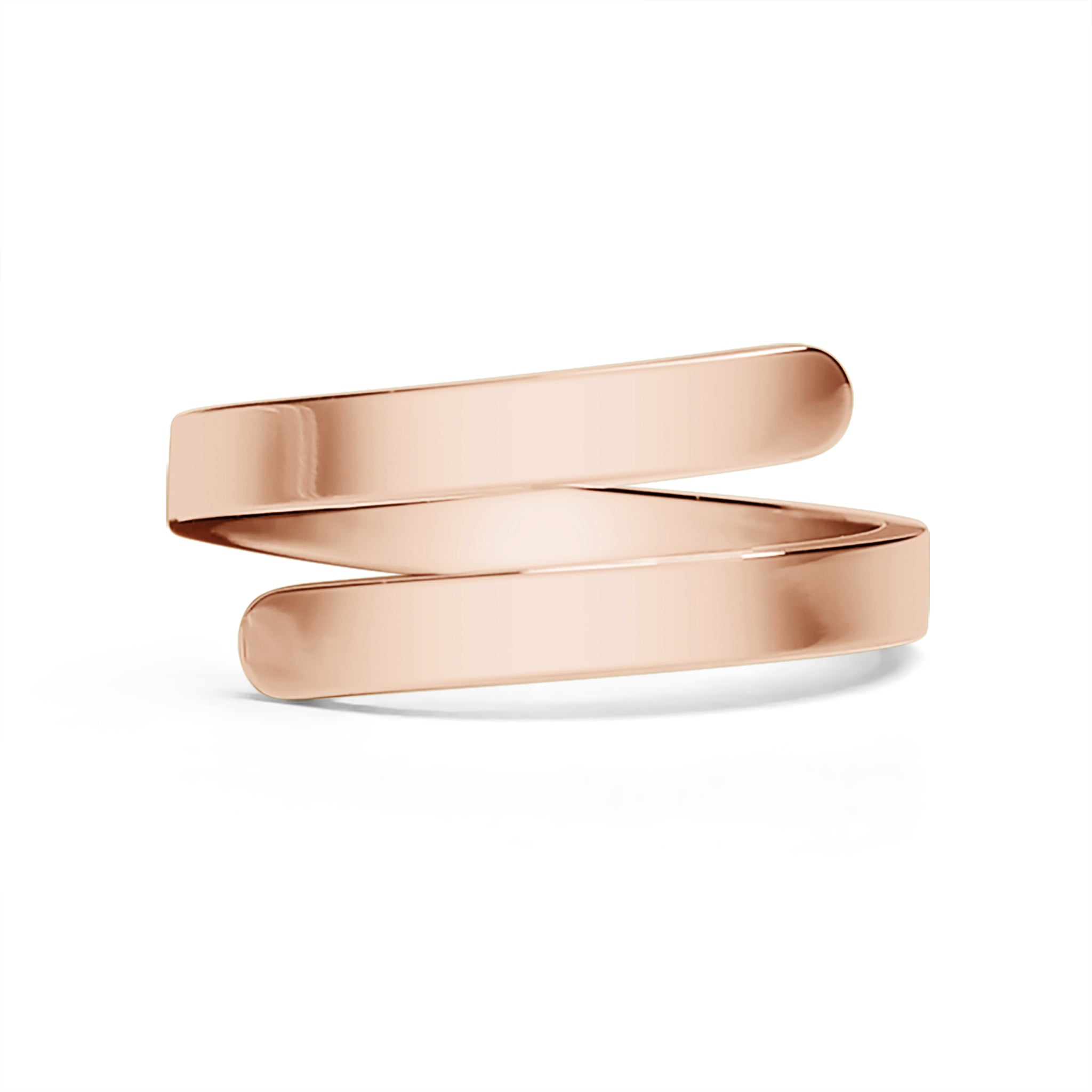 18K Gold PVD Stainless Steel Blank Engravable 2 Name Wrap Ring