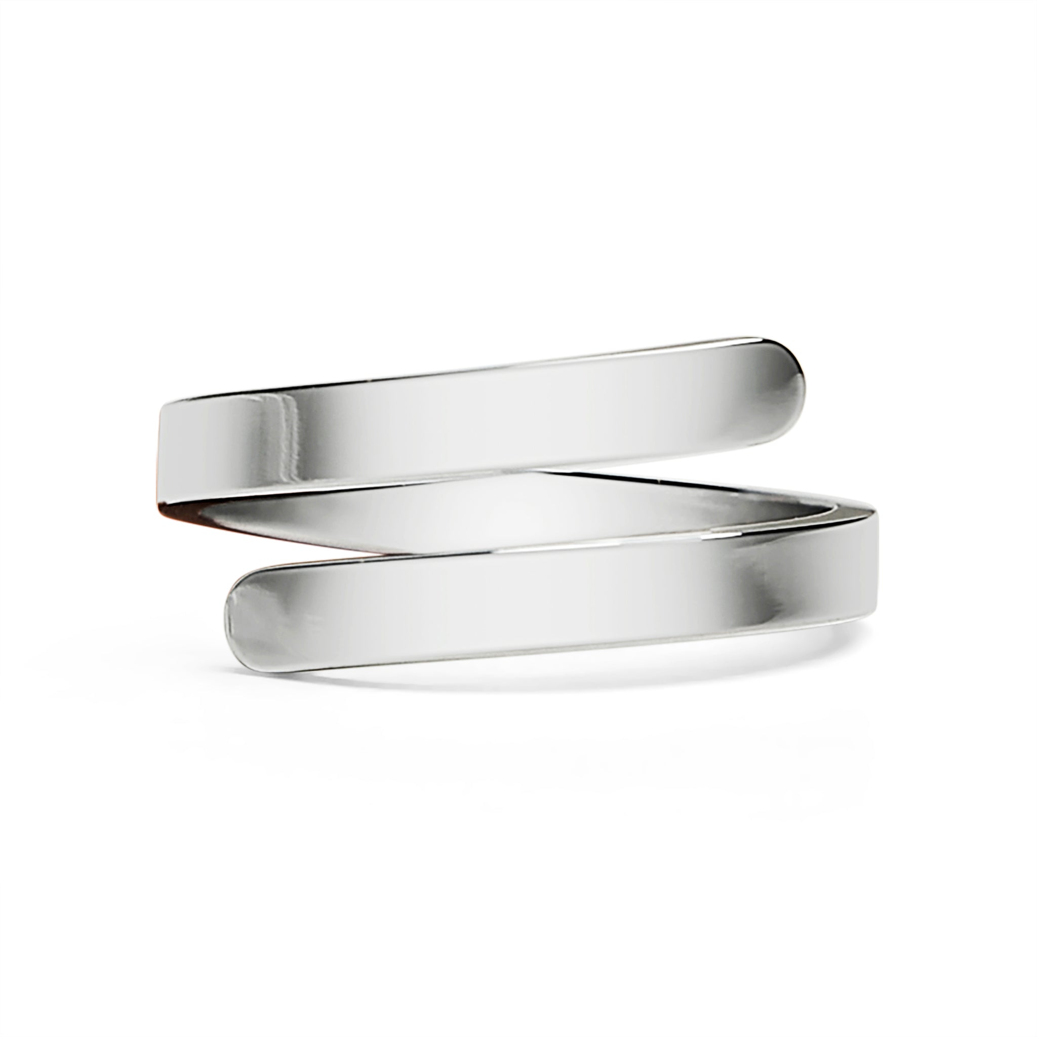 18K Gold PVD Stainless Steel Blank Engravable 2 Name Wrap Ring