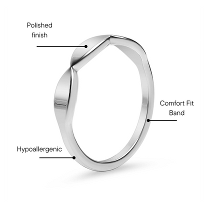 18K Gold PVD Stainless Steel Sculpted Blank Engravable Ring