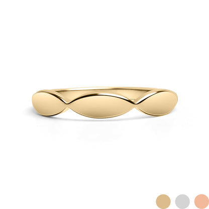 18K Gold PVD Stainless Steel Sculpted Blank Engravable Ring