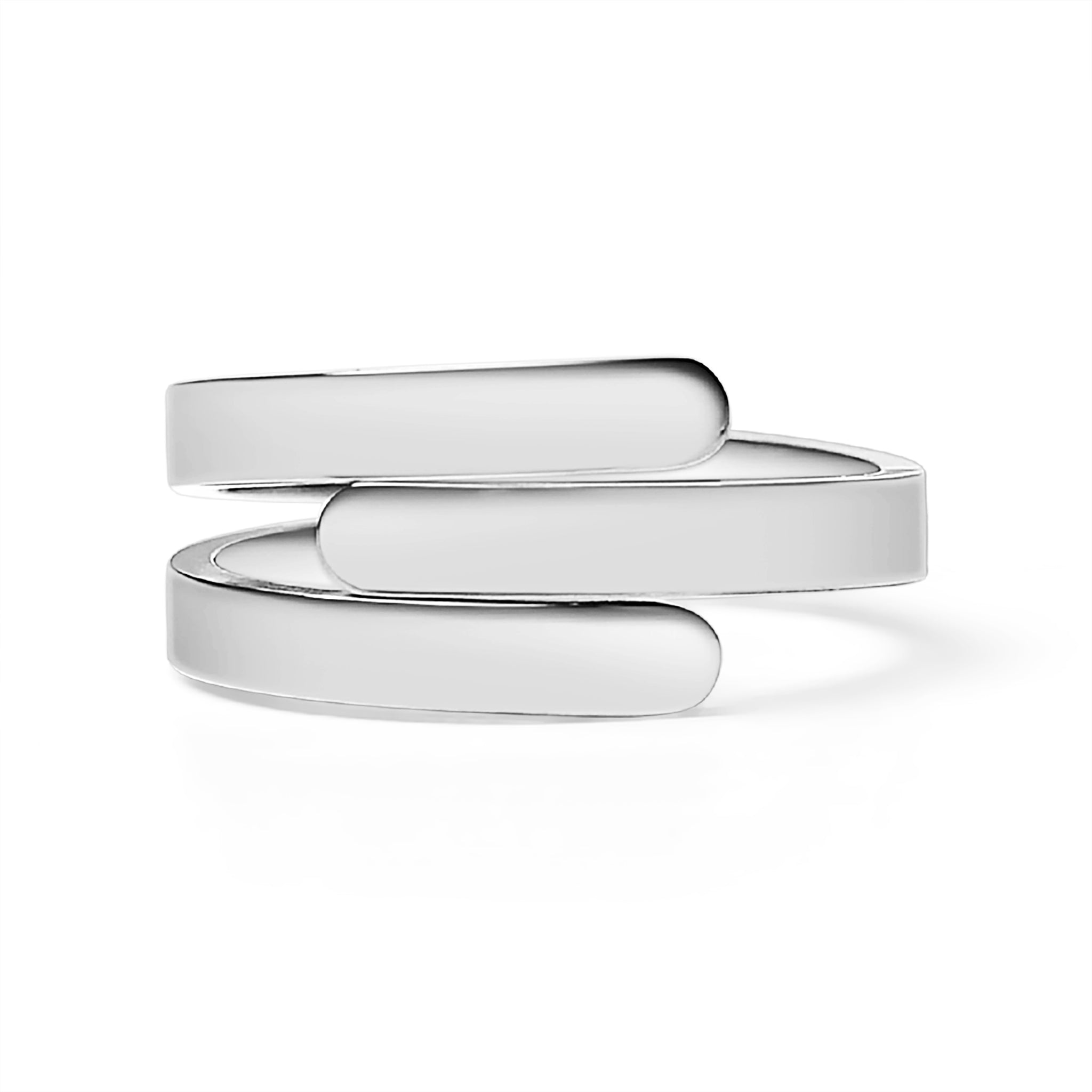 18K Gold PVD Stainless Steel Blank 3 Name Wrap Ring