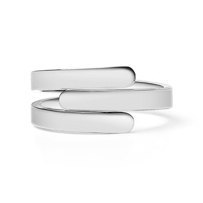 18K Gold PVD Stainless Steel Blank 3 Name Wrap Ring