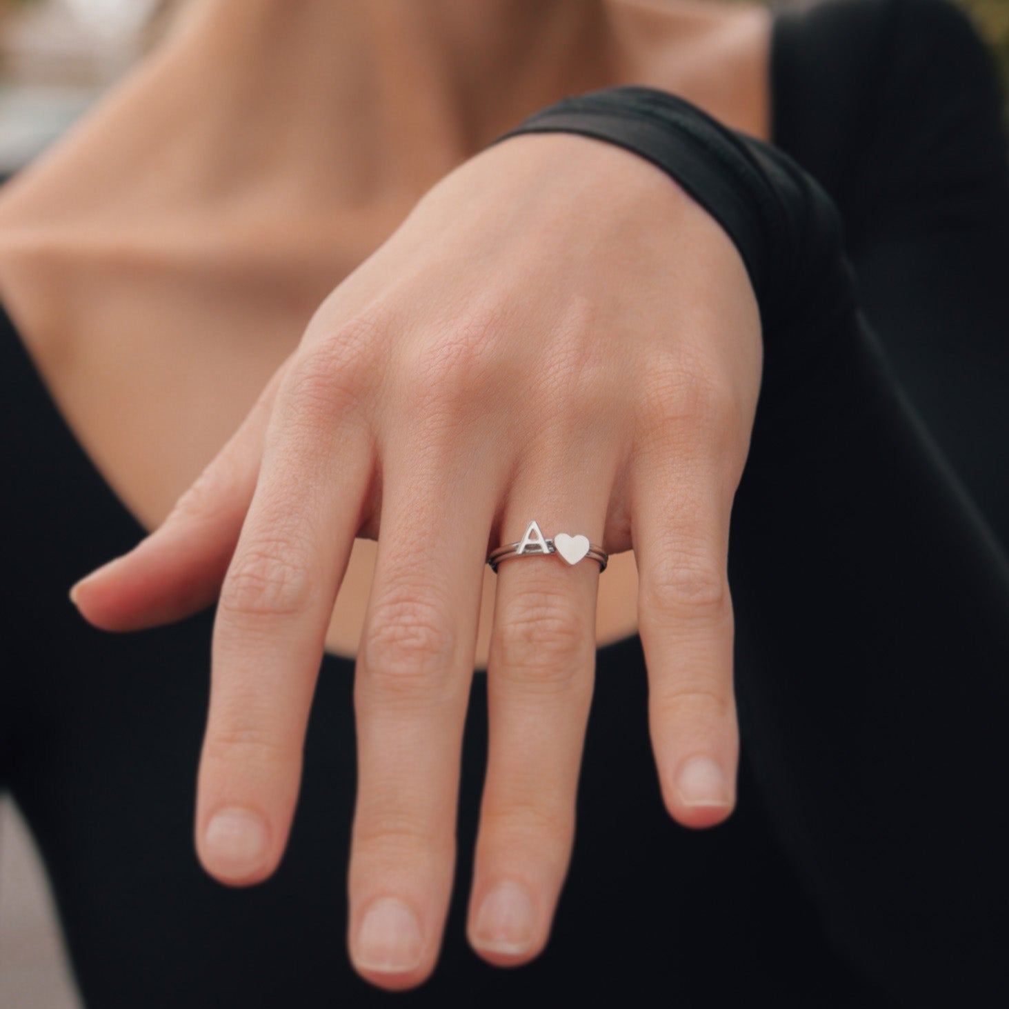 Stainless Steel Initial Stacking Rings A-M