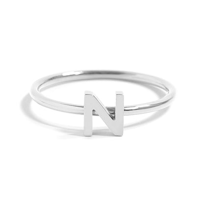 Stainless Steel Initial Stacking Rings N-Z