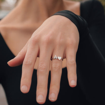 Stainless Steel Initial Stacking Rings N-Z