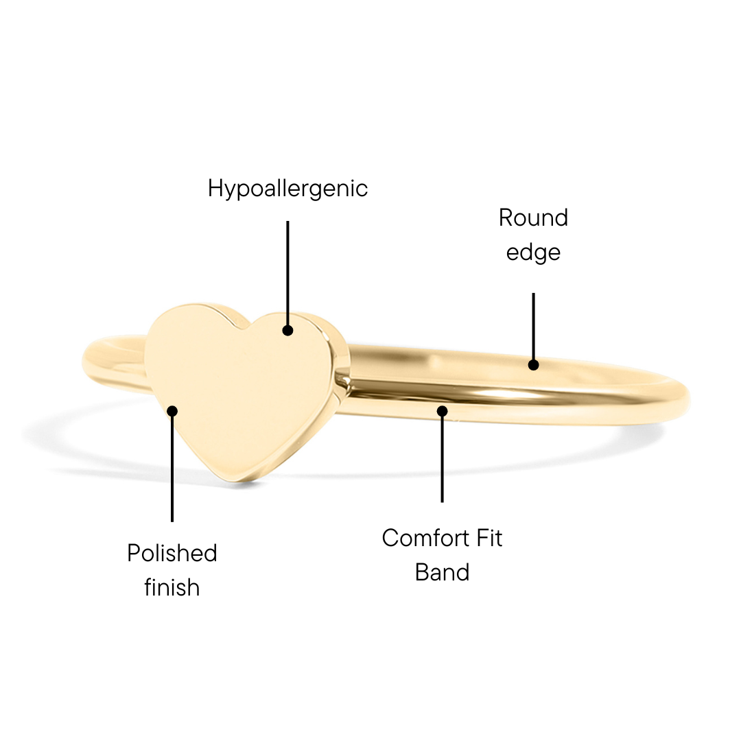 18K Gold PVD Stainless Steel Symbol Stacking Rings