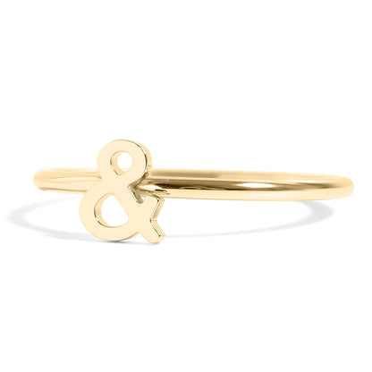 18K Gold PVD Stainless Steel Symbol Stacking Rings