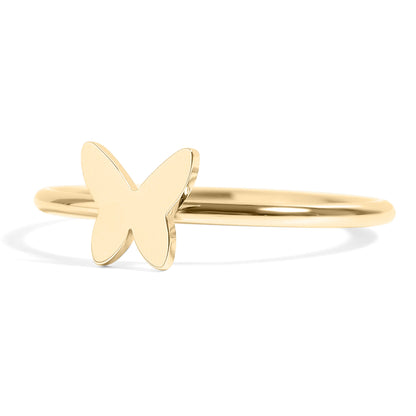18K Gold PVD Stainless Steel Symbol Stacking Rings