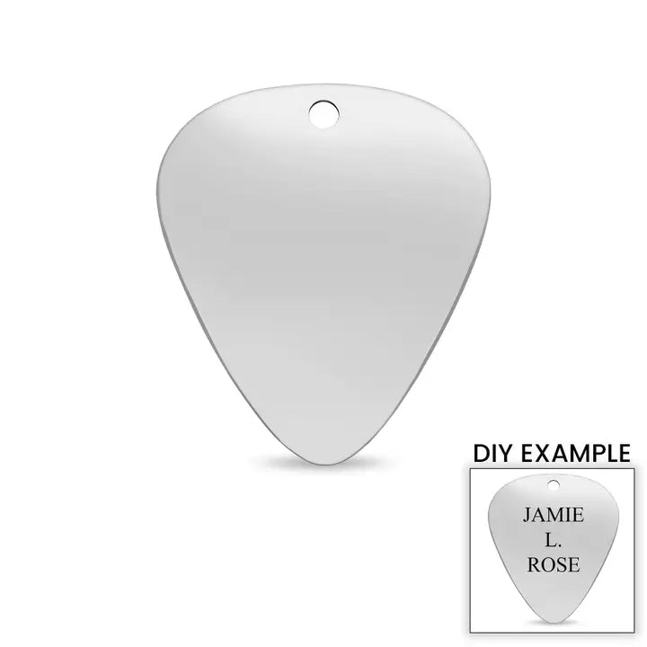 18K Gold PVD Blank Stainless Steel Guitar Pick Pendant