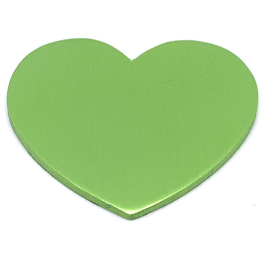 Blank Green Aluminum Heart
